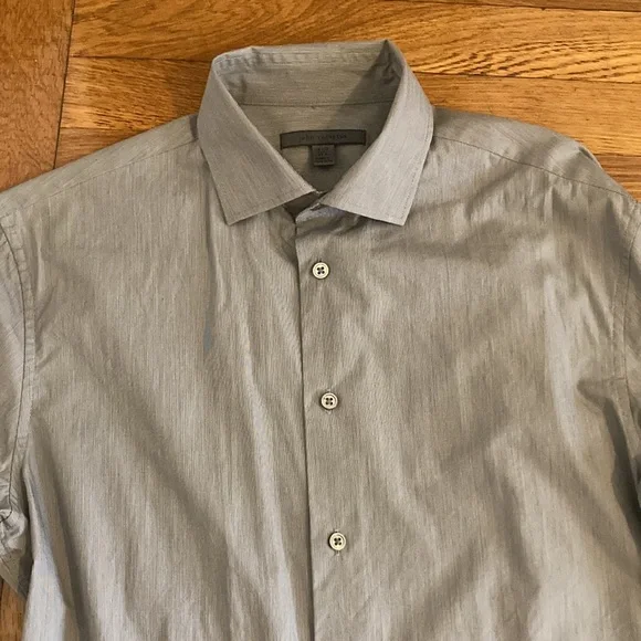 John Varvatos Mens Gray Button Down Shirt - Picture 3 of 4